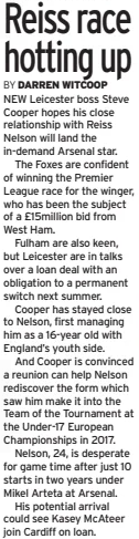 Sunday Mirror newspaper clipping