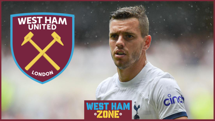 Giovani Lo Celso, West Ham badge, Tottenham