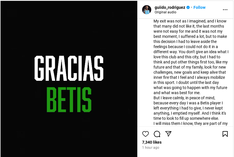 Guido Rodriguez Instagram post