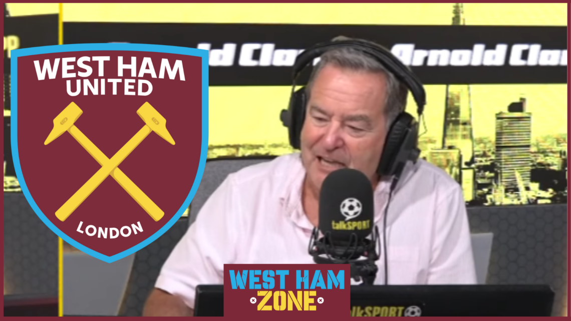 Jeff Stelling, West Ham badge