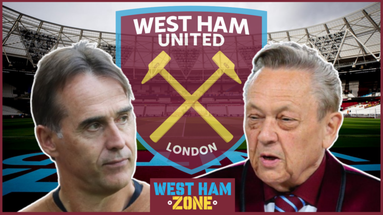 Julen Lopetegui, David Sullivan, West Ham badge