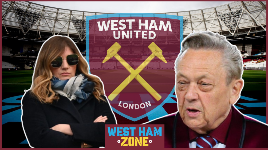 Karren Brady, David Sullivan, West Ham badge