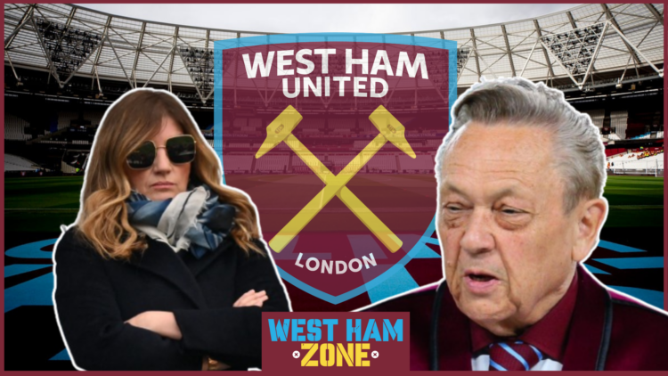 Karren Brady, David Sullivan, West Ham badge