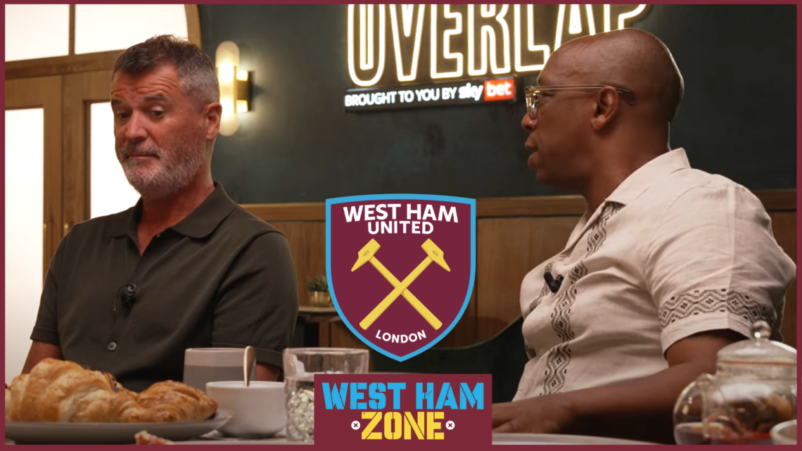 Roy Keane, Ian Wright, West Ham badge