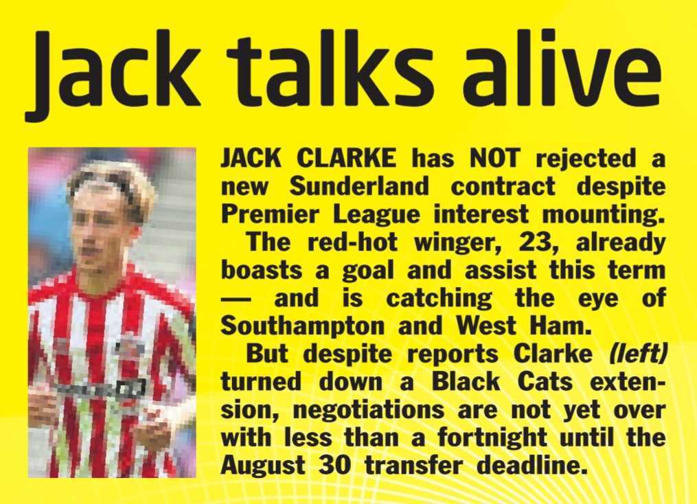 Jack Clarke, The Sun