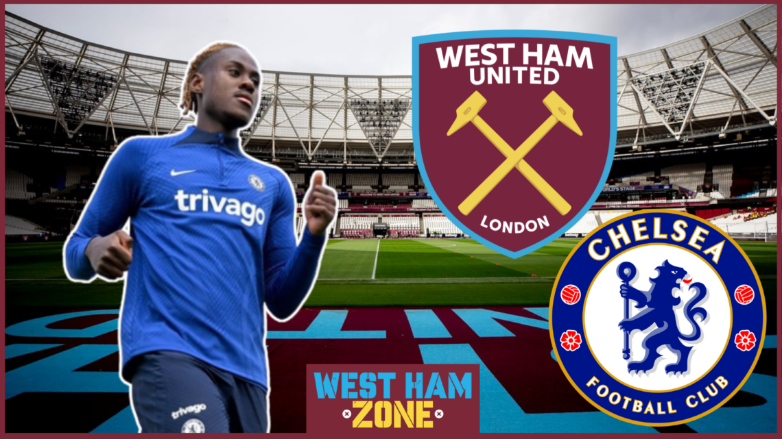 Trevoh Chalobah, West Ham badge, Chelsea badge