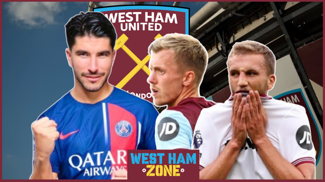 West Ham United Carlos Soler James Ward-Prowse Tomas Soucek