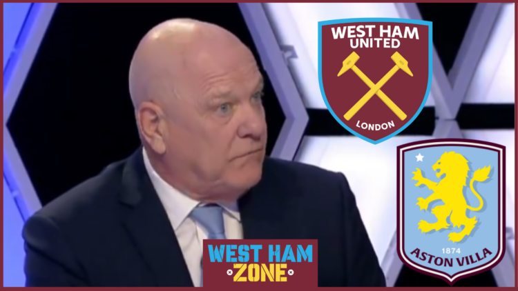Andy Gray, Aston Villa badge, West Ham United badge