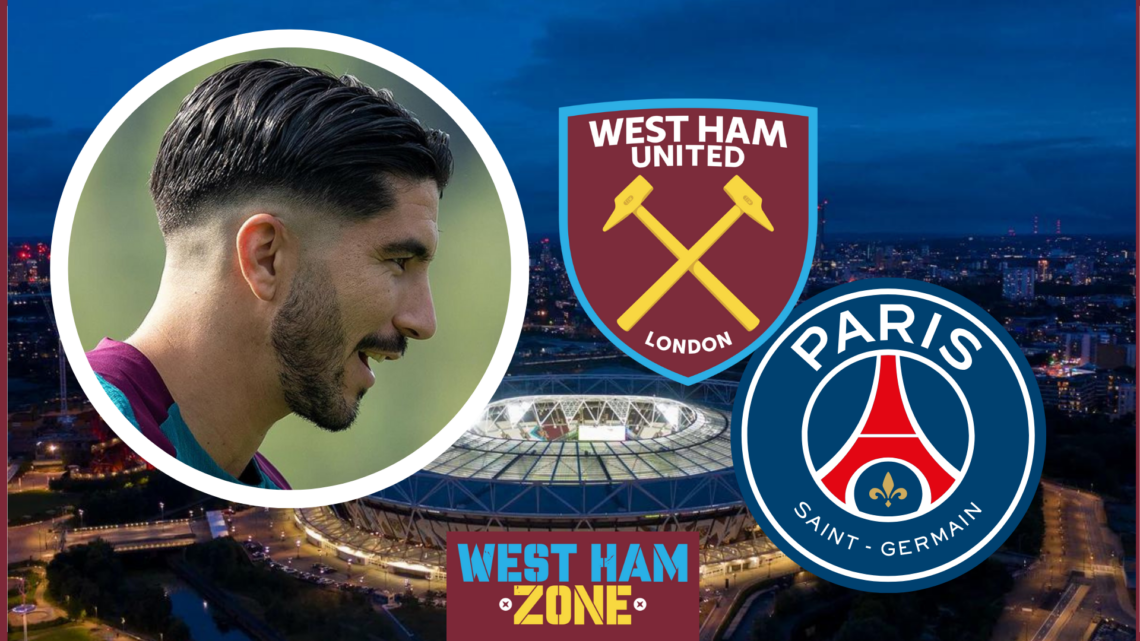 carlos soler, west ham badge, PSG badge