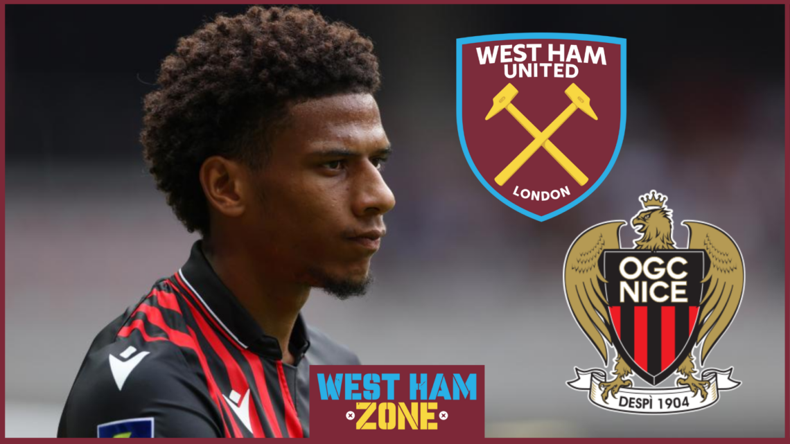 Jean-Clair Todibo, West Ham United badge, Nice badge