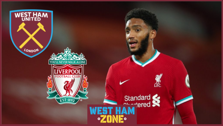 Liverpool defender Joe Gomez