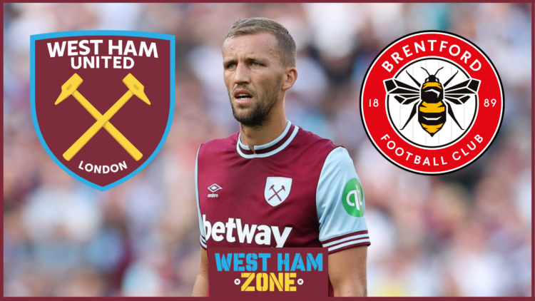 Tomas Soucek West Ham United Brentford badges
