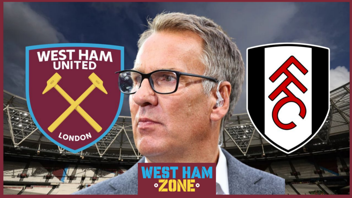 Paul Merson West Ham United vs Fulham badges