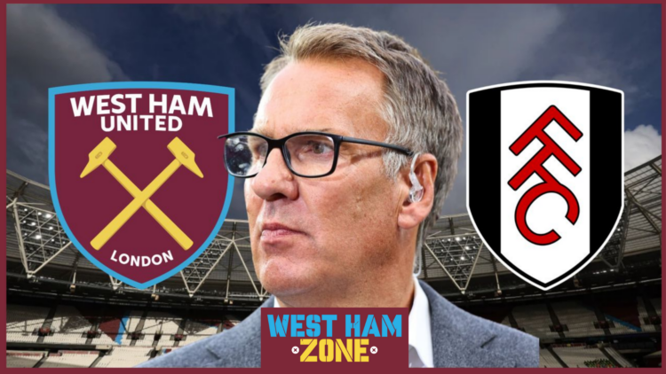 Paul Merson West Ham United vs Fulham badges