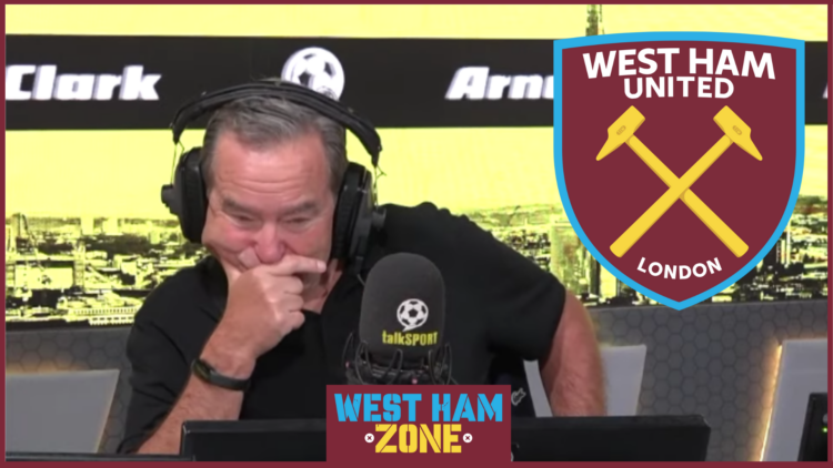 Jeff Stelling, West Ham United badge