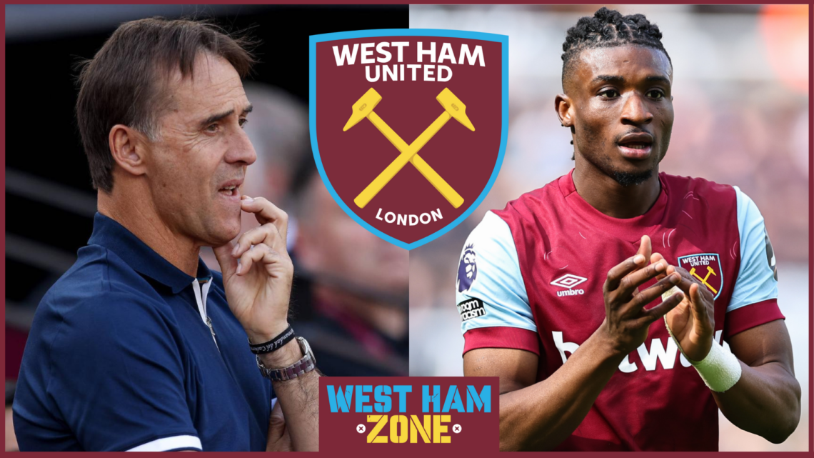 Julen Lopetegui, Mohammed Kudus, West Ham United badge