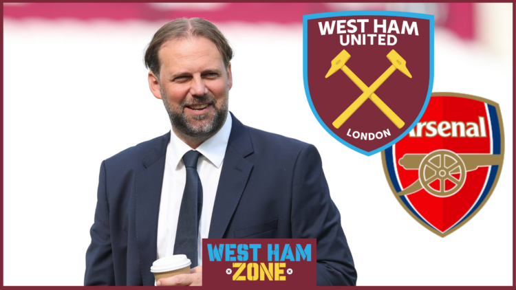 Tim Steidten, West Ham United badge, Arsenal badge
