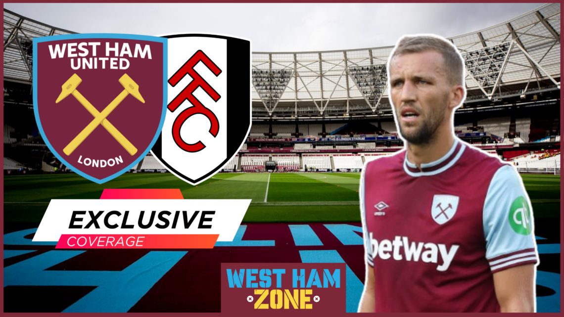 Tomas Soucek, West Ham badge, Fulham badge