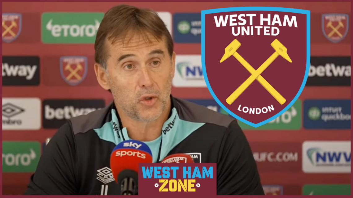 West Ham United manager Julen Lopetegui