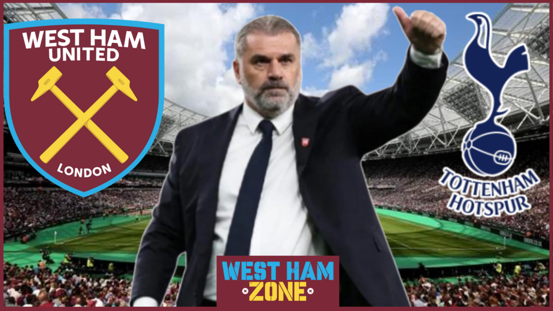 Ange Postecoglou, West Ham United badge, Tottenham badge