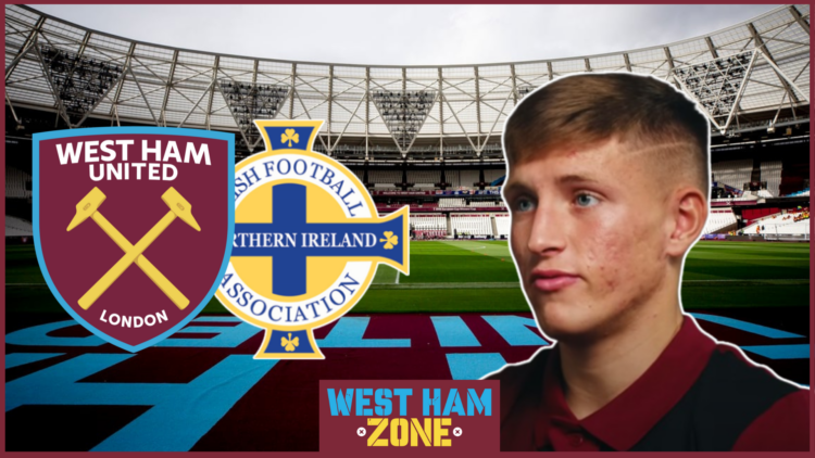 Callum Marshall, West Ham badge, Northern Ireland badge