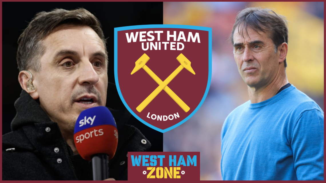 Gary Neville, Julen Lopetegui, West Ham badge