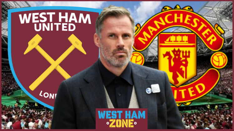 Jamie Carragher, West Ham United badge, Manchester United badge