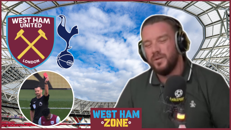 Jamie O'Hara, West Ham badge, Tottenham badge, Mohammed Kudus
