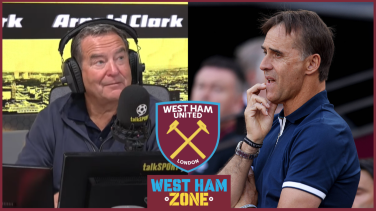 Jeff Stelling, Julen Lopetegui, West Ham badge