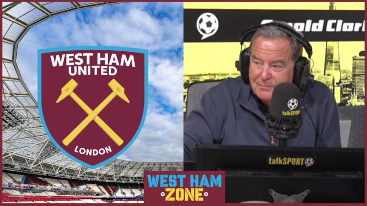 Jeff Stelling, West Ham badge