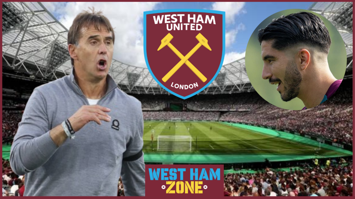 Julen Lopetegui, Carlos Soler, West Ham United badge