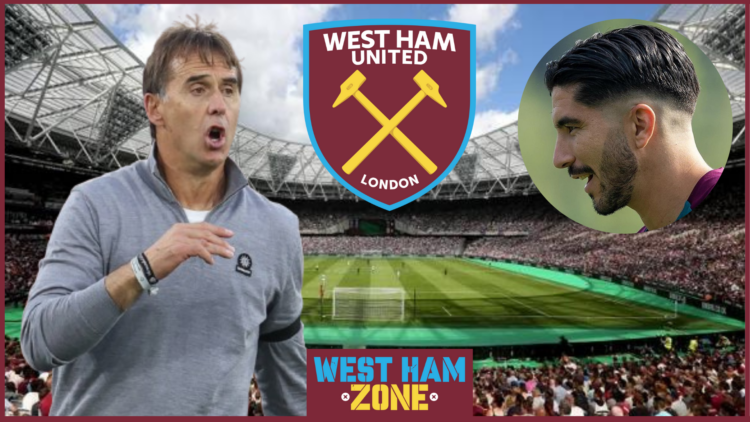 Julen Lopetegui, Carlos Soler, West Ham United badge