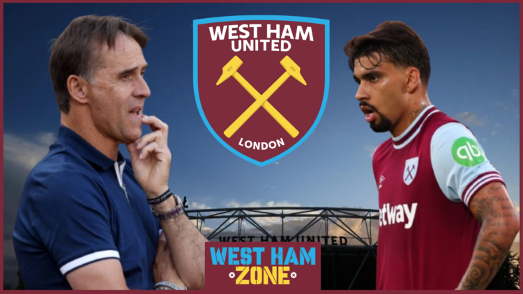 Julen Lopetegui, Lucas Paqueta, West Ham United badge