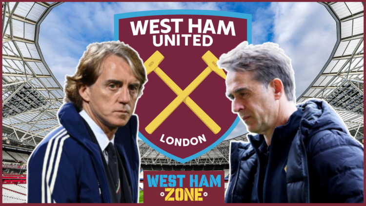 Roberto Mancini, Julen Lopetegui, West Ham badge