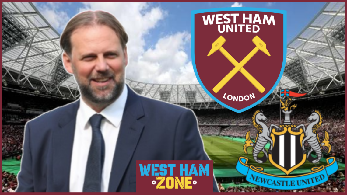 Tim Steidten, West Ham United badge, Newcastle United badge