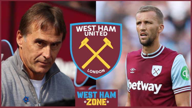 Julen Lopetegui Tomas Soucek West Ham United