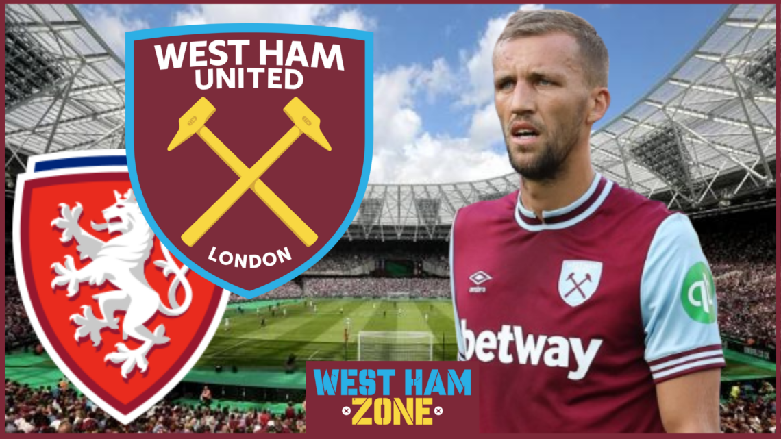 Tomas Soucek, West Ham United badge, Czech Republic badge