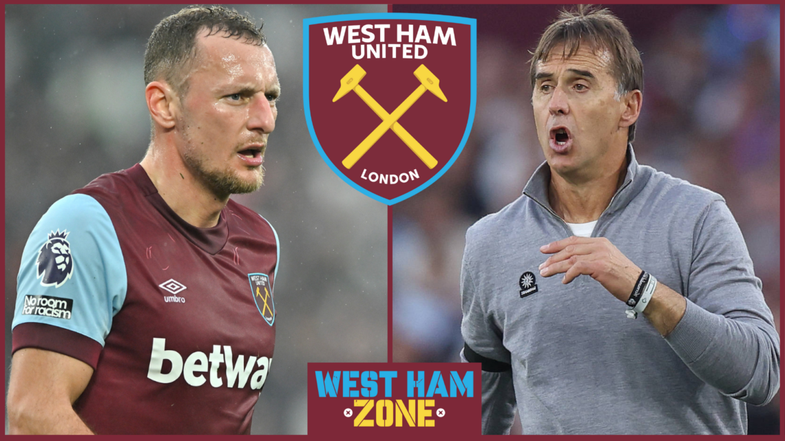 Vladimir Coufal, Julen Lopetegui, West Ham United badge