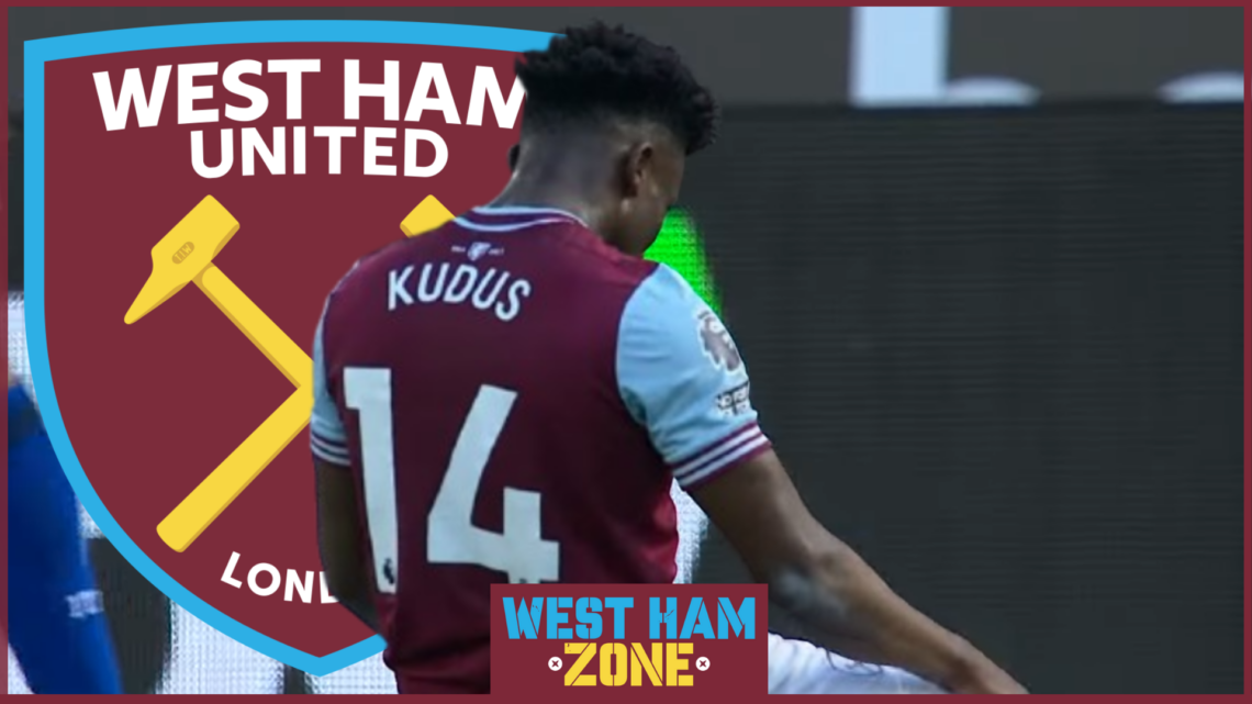 West Ham badge, Mohammed Kudus