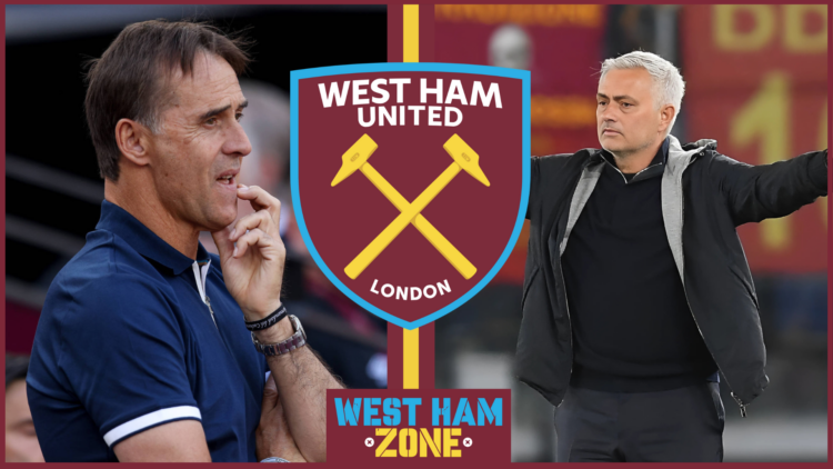 West Ham United Jose Mourinho Julen Lopetegui