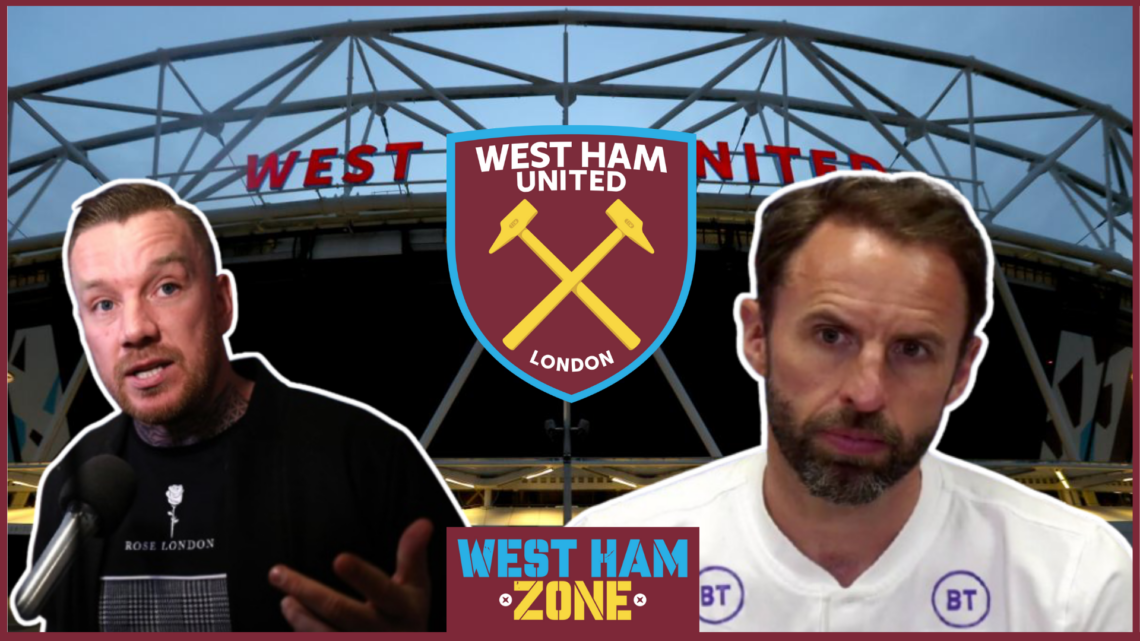 Jamie O'Hara Gareth Southgate West Ham United badge