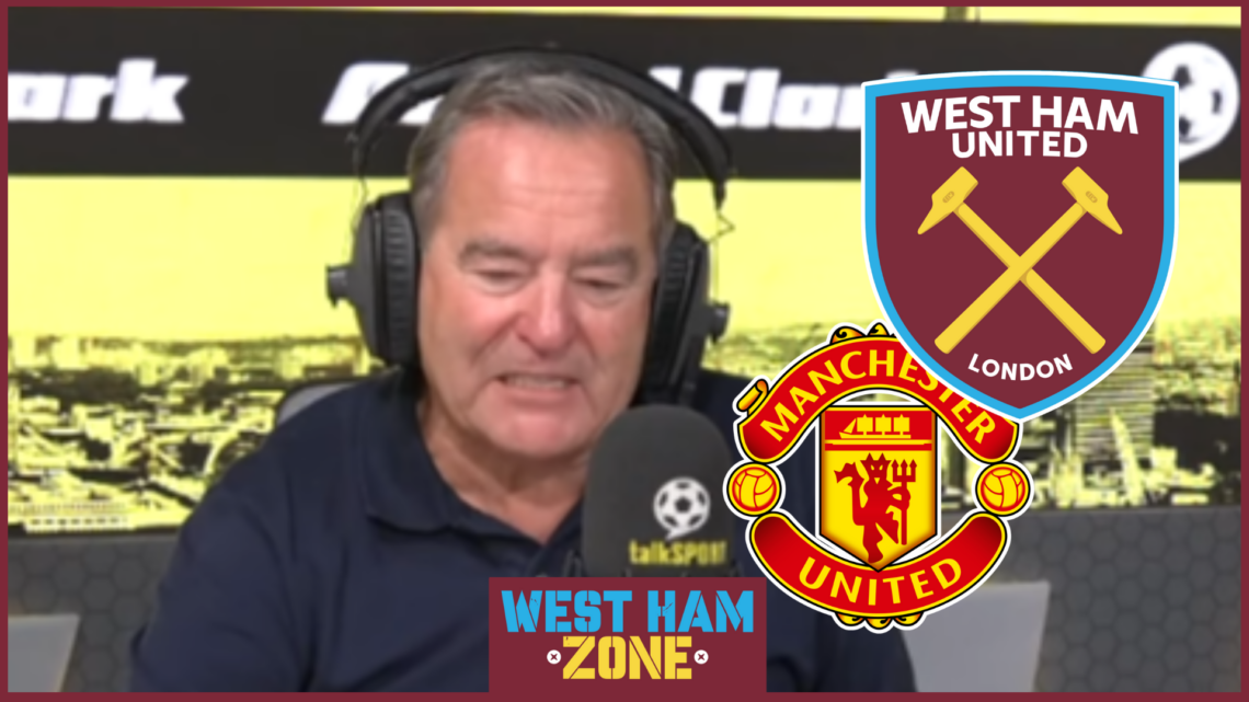Jeff Stelling West Ham Manchester United badges