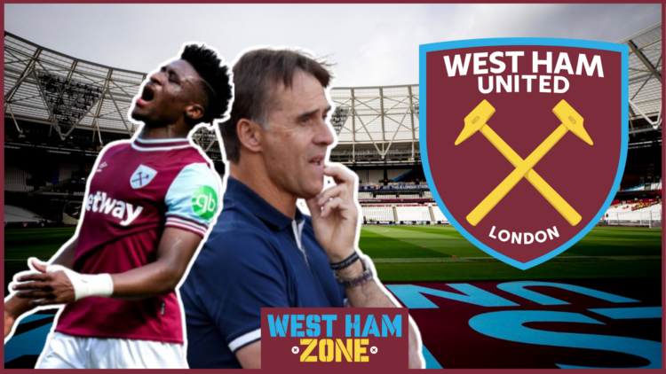 Mohammed Kudus Julen Lopetegui West Ham badge
