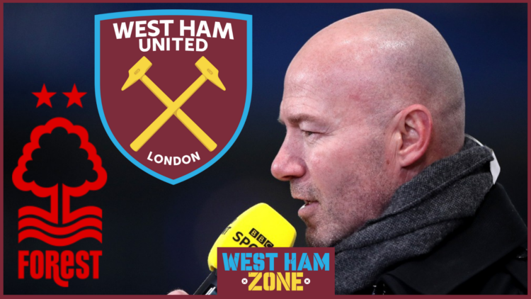 Alan Shearer, West Ham United badge, Nottingham Forest badge