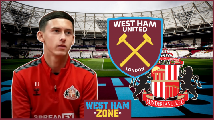 Chris Rigg, West Ham badge, Sunderland badge