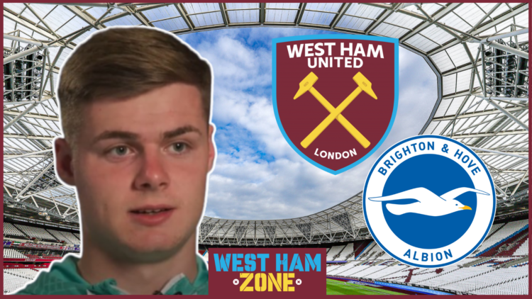 Evan Ferguson, West Ham badge, Brighton badge