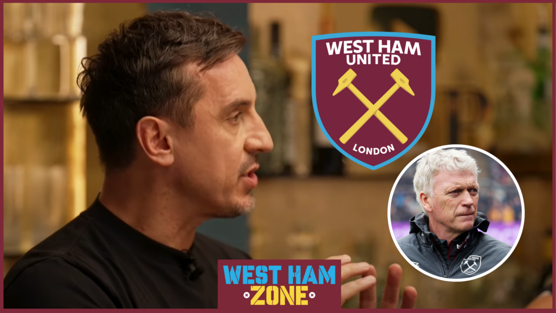 Gary Neville, David Moyes, West Ham badge