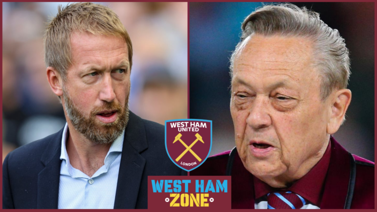 Graham Potter, David Sullivan, West Ham badge