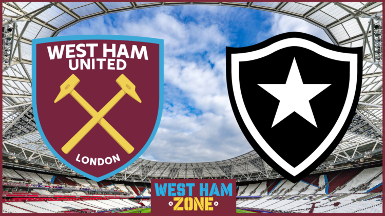 Igor Jesus, West Ham badge, Botafogo badge