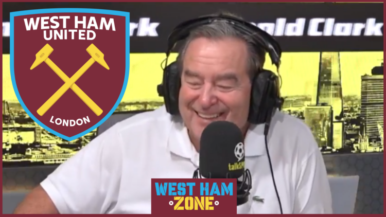 Jeff Stelling, West Ham United badge